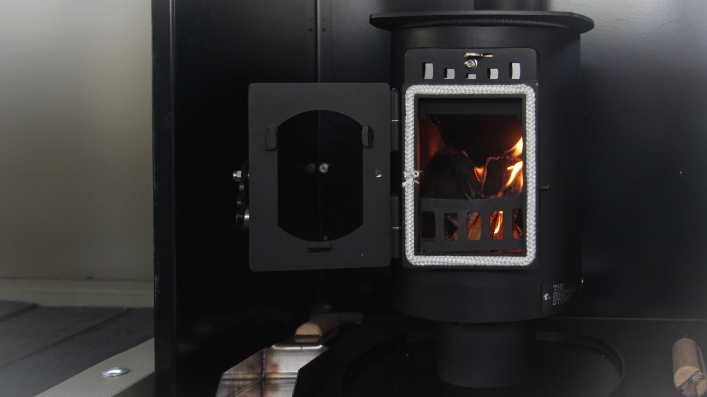 Anevay Shepherd Stove - small stove for installation in tiny homes